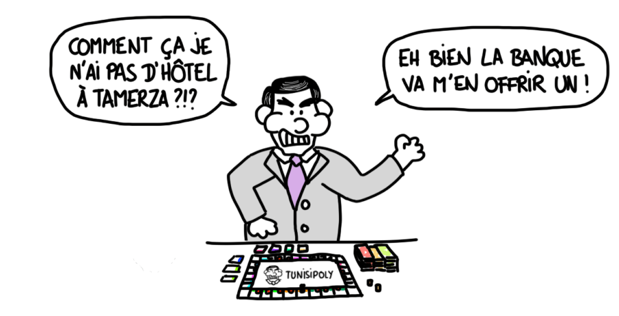 Dessin : Ben Ali joue au Monopoly, le Tunisipoly !