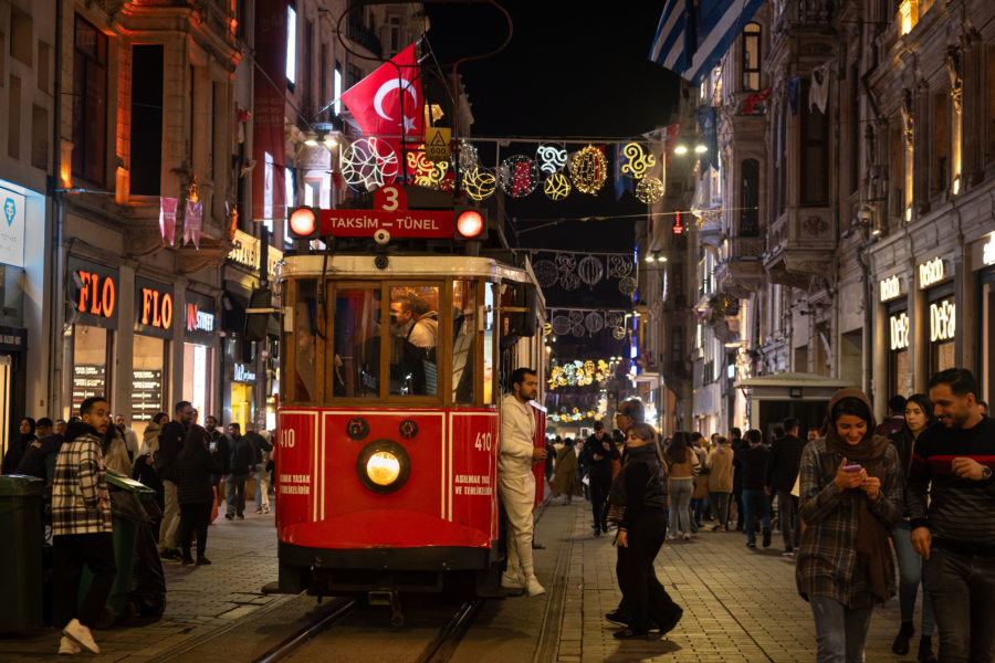 Avenue Istiklal, Istanbul de nuit