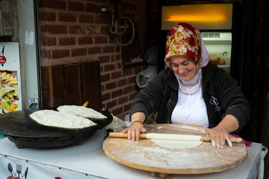 Gozleme, crêpes turques