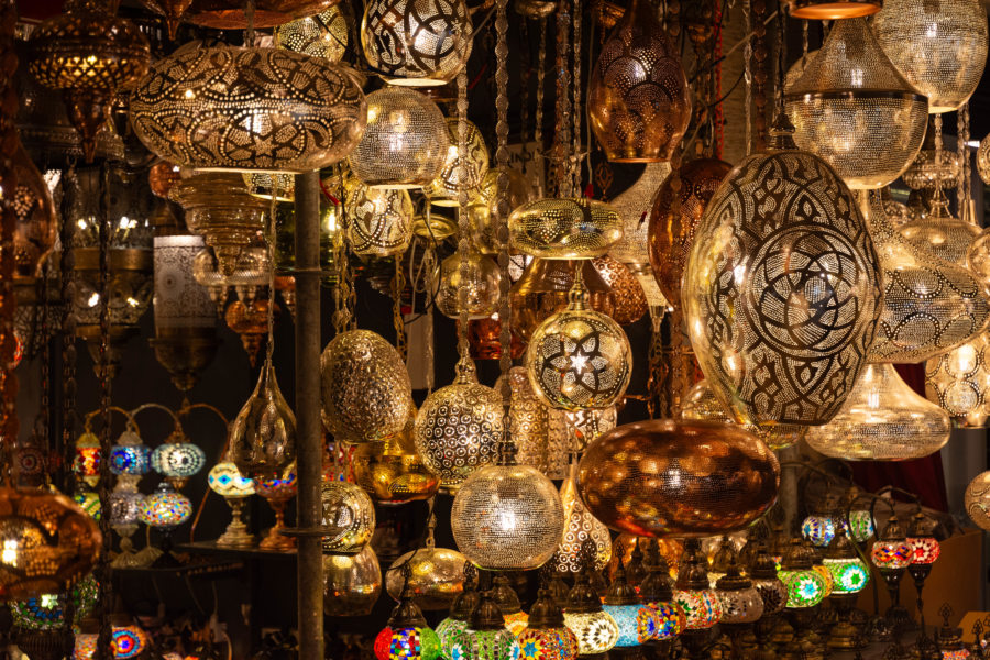 Lampes du grand bazar d'Istanbul