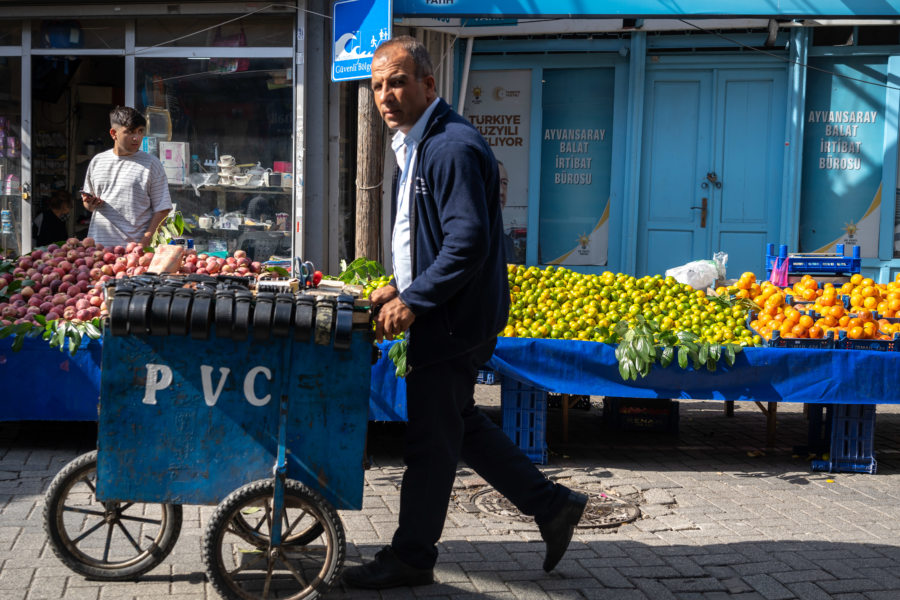 Marché alimentaire de Balat à Istanbul