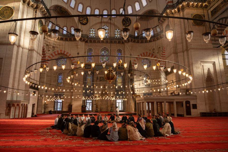 Intérieur de la mosquée Süleymaniye à Istanbul