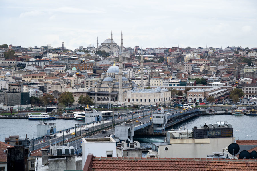 Vue sur Istanbul depuis un café de Galata