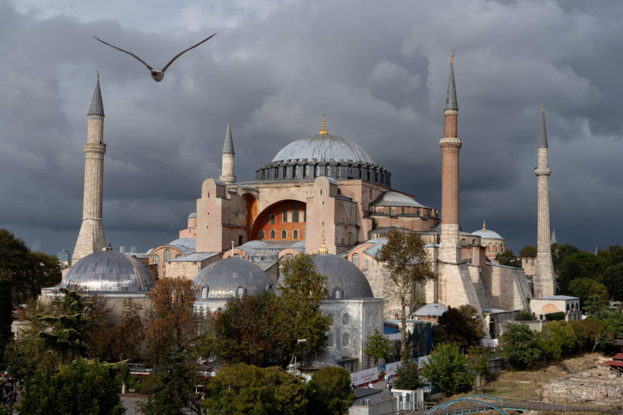 Vue panoramique sur Sainte-Sophie à Istanbul