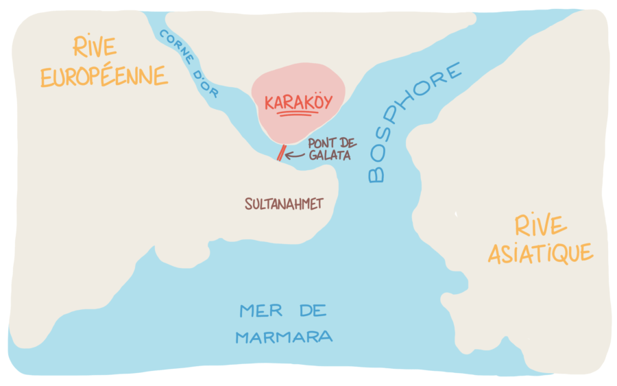 Carte quartier de Karaköy