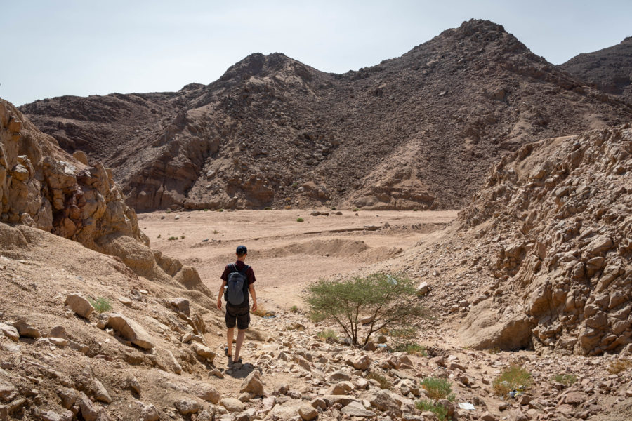 Randonnée dans un canyon à Dahab, Sinaï