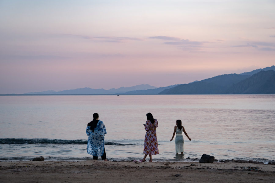 Lagune de Dahab au coucher du soleil