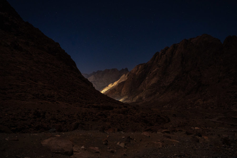 Randonnée de nuit sur le Mont Sinaï en Egypte