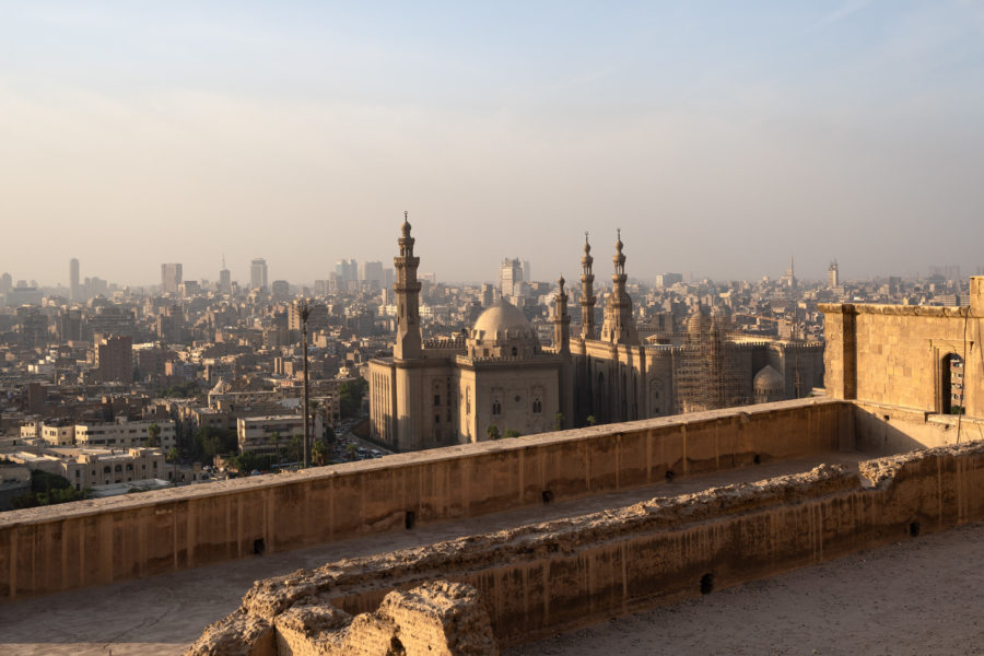 Vue sur la mosquée Hassan depuis la citadelle de Saladin