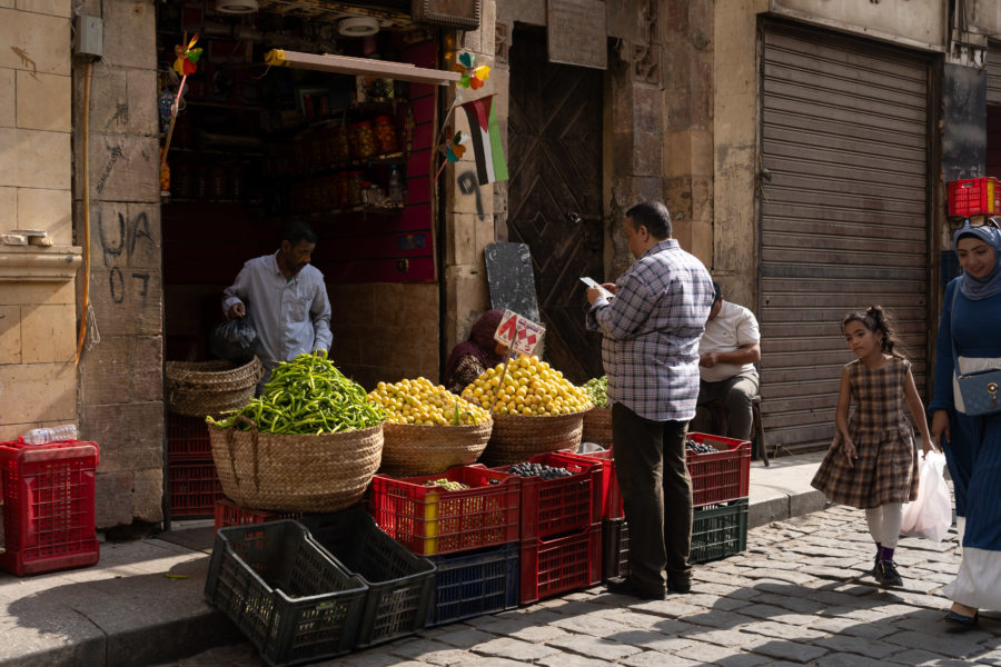 Epicier au bazar du Caire