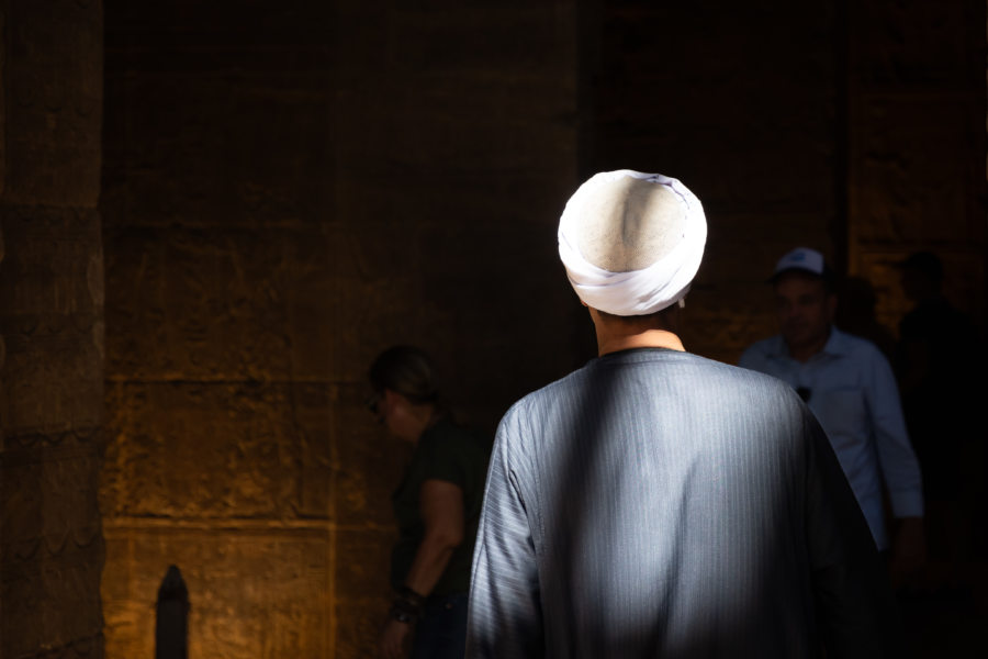 Gardien de temple à Philae, Assouan, Egypte