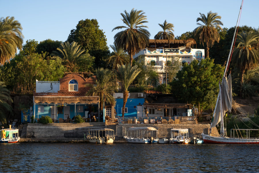 Île Éléphantine sur le Nil à Assouan, Egypte