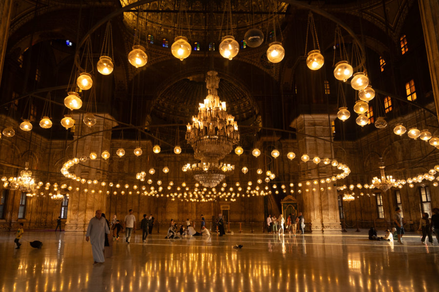 Intérieur de la mosquée de la citadelle de Saladin au Caire