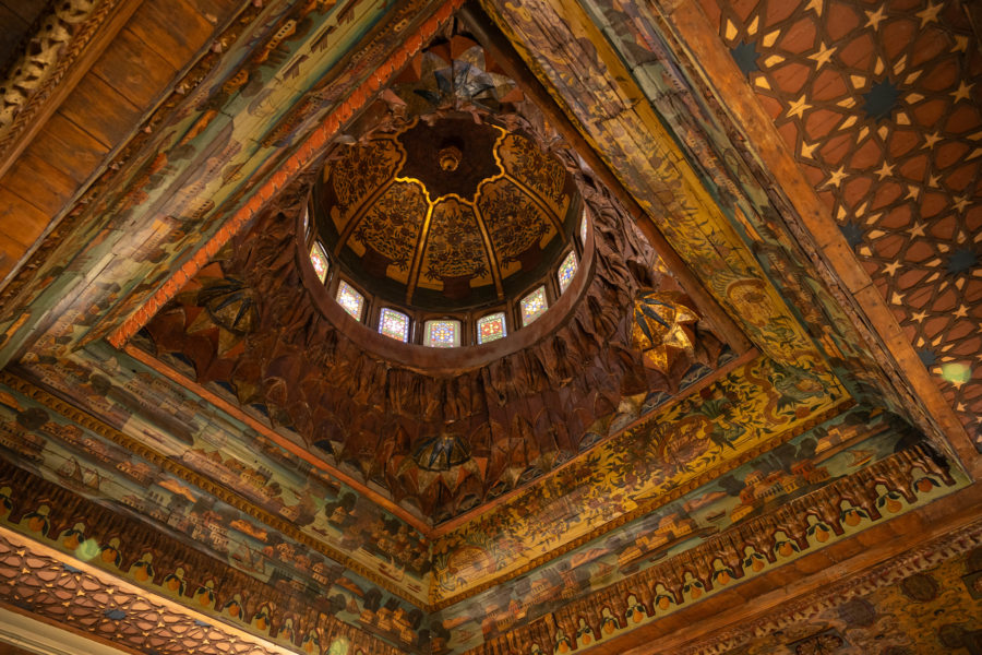 Plafond en bois peint au musée copte du Caire