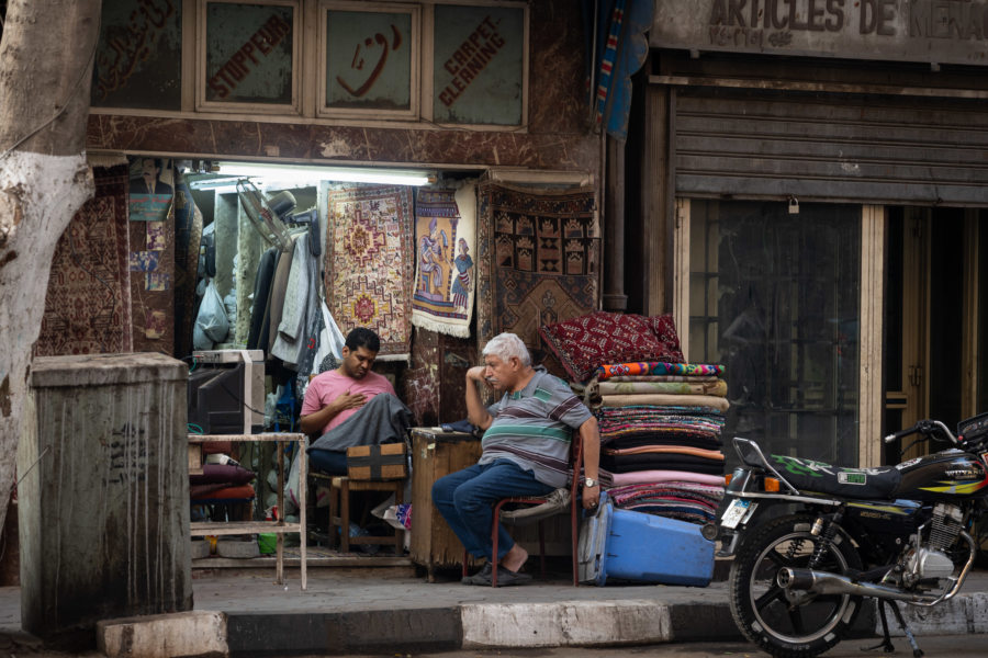 Boutique de tapis à Zamalek au Caire