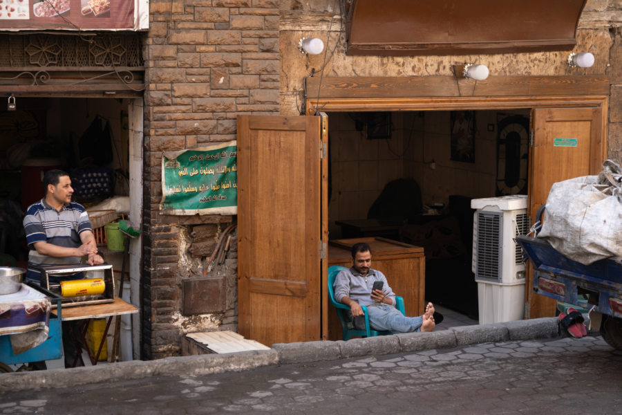 Scène de rue du Caire islamique, voyage en Egypte