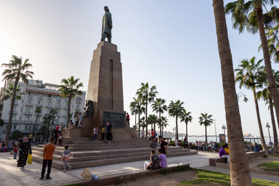 Statue Saad Zaghloul à Alexandrie, Egypte