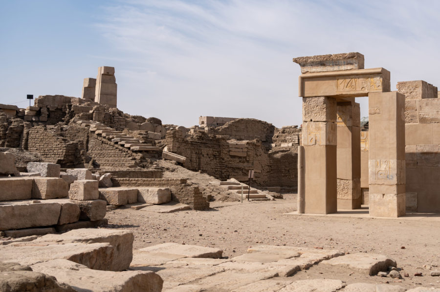 Temple Satet Khnoum, zone archéologie d'Assouan en Egypte