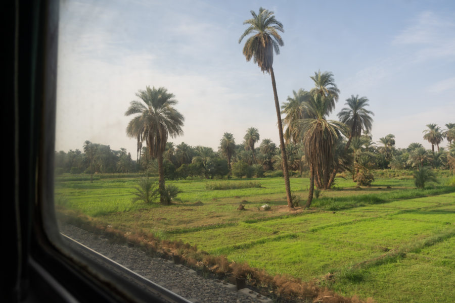 Train entre Le Caire et Assouan, Egypte