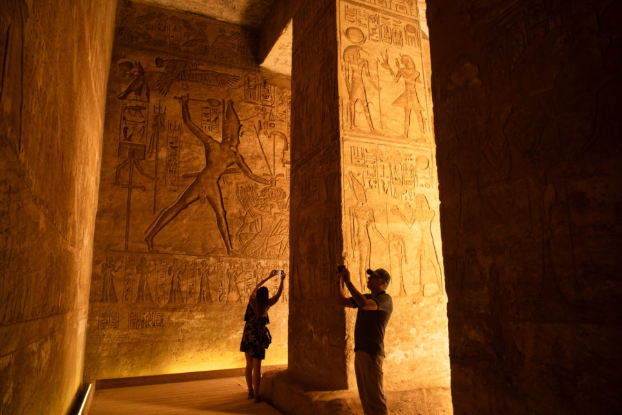 Visite du temple de Ramses II à Abou Simbel, Egypte