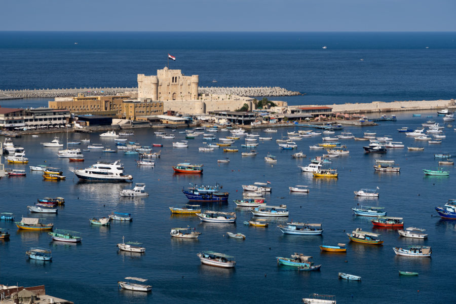 Vue sur la Citadelle de Qaitbay à Alexandrie