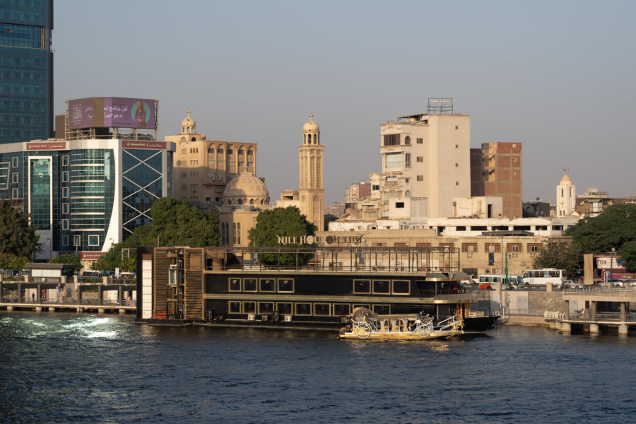 Vue sur le Nil et downtown depuis le quartier de Zamalek