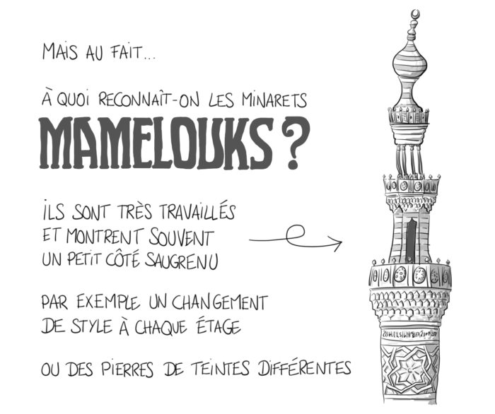 Dessin : minaret architecture mamelouke