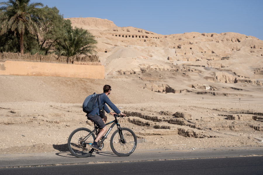 Visite de la vallée des rois à vélo, Louxor, Egypte