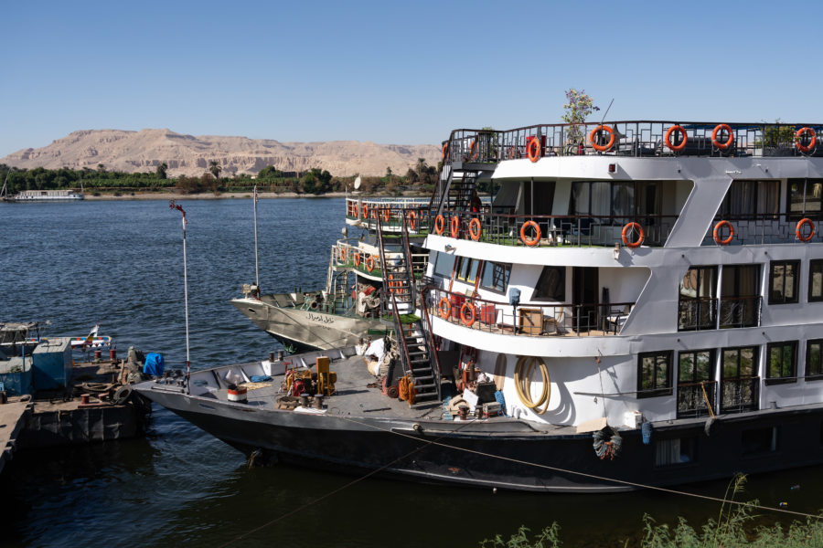 Bateaux de croisière à Louxor, sur le Nil