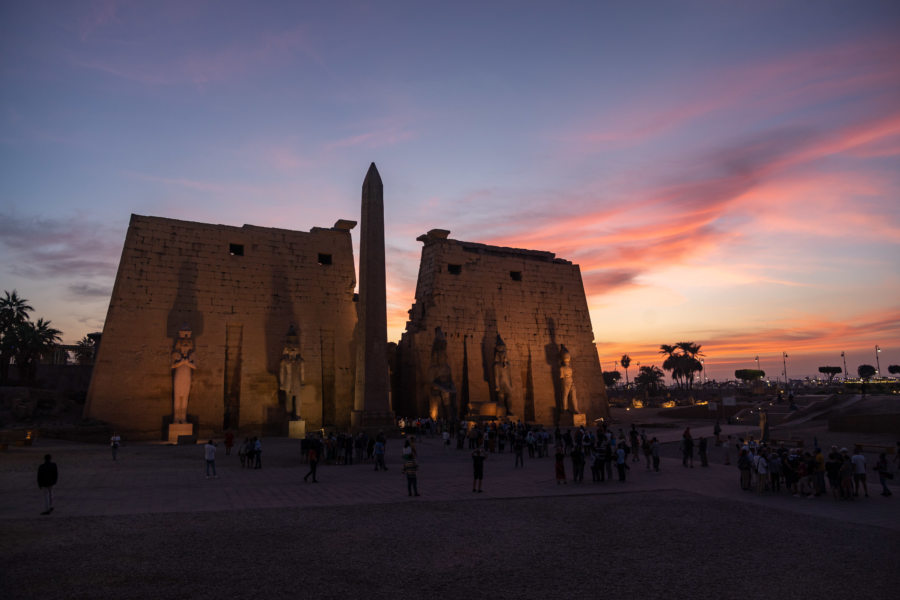 Visite du temple de Louxor au coucher du soleil