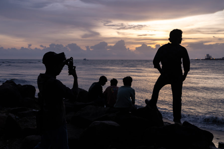 Poses photo au coucher du soleil à Cochin