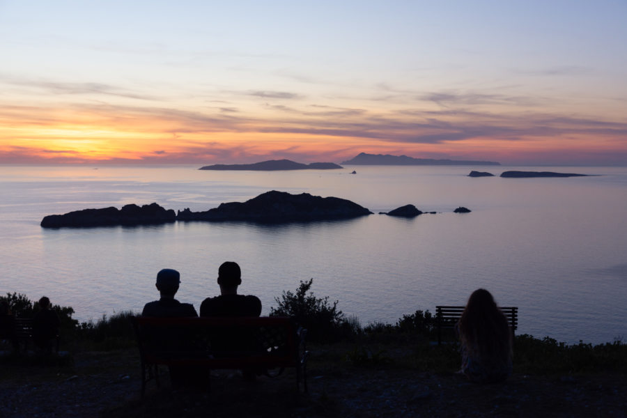 Coucher de soleil à Porto Timoni, Corfou