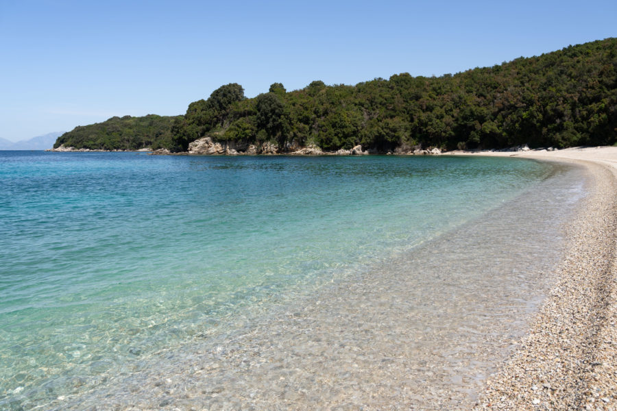 Avlaki Beach à Corfou, Grèce