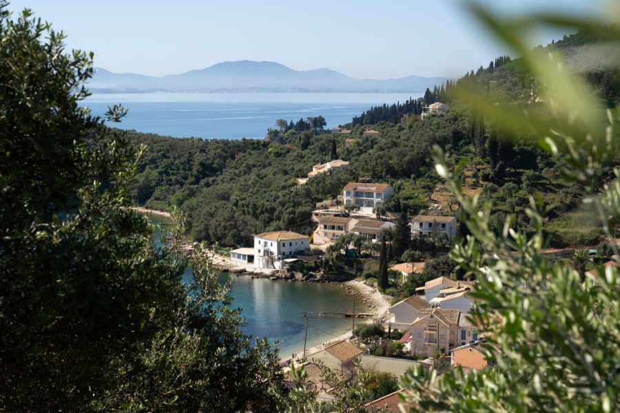 Plage de Kalami sur l'île de Corfou en Grèce