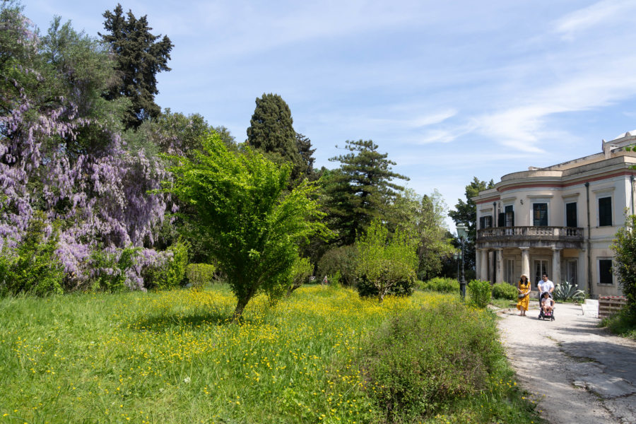 Palais de Mon Repos et son jardin à Corfou, Grèce