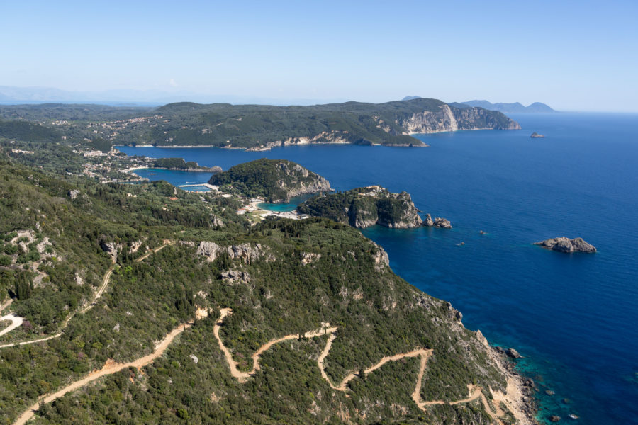 Visite d'Angelokastro à Corfou : vue sur mer