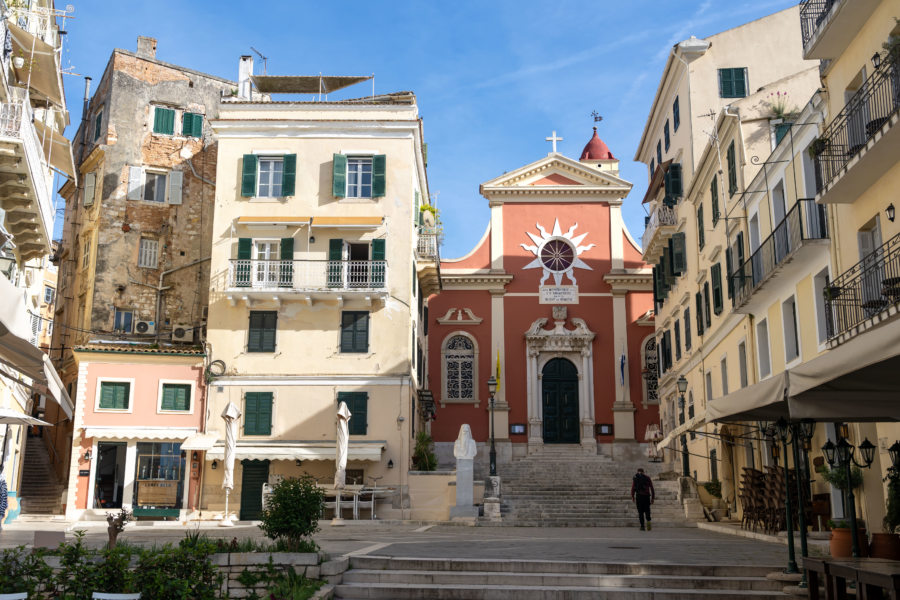 Visite de Corfou town, église à Kerkyra