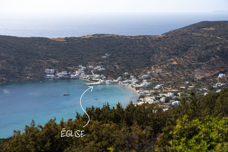 Plage de Vathi, voyage à Sifnos, Grèce