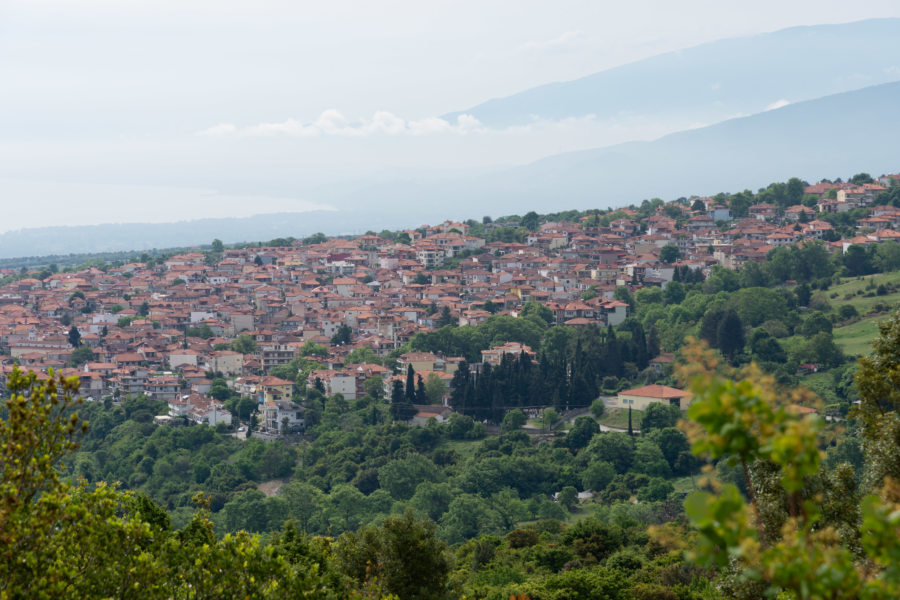 Vue sur Litochoro et la mer depuis Zilnia