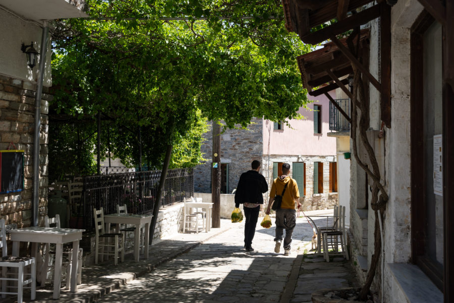 Visite du village grec de Lafkos, Pélion