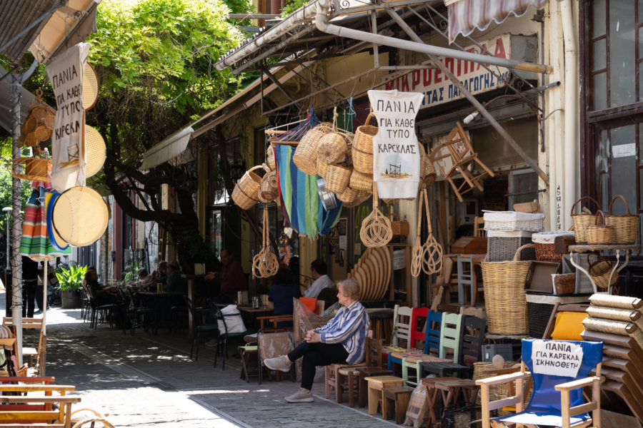 Boutique de paniers en osier à Thessalonique