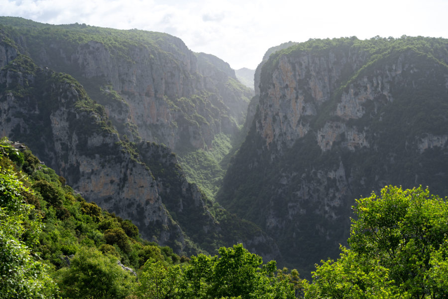 Vue sur les gorges de Vikos depuis le monastère de Monodendri