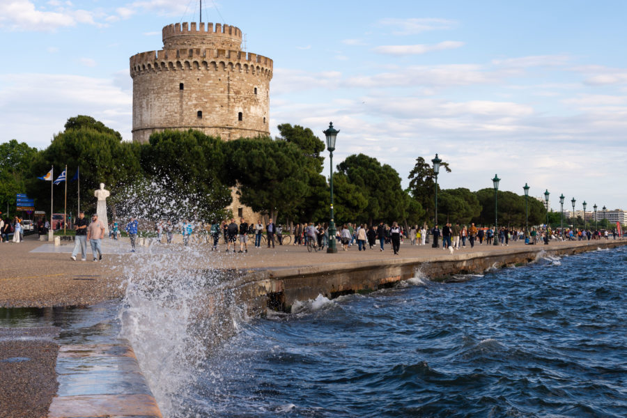 Promenade en bord de mer et Tour blanche de Thessalonique