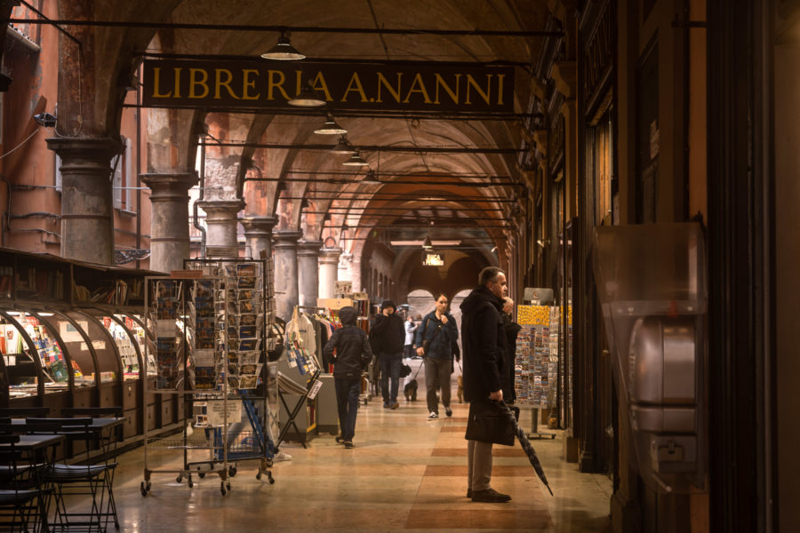 Passage couvert à Bologne en Italie