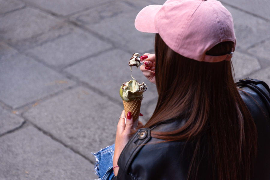 Glace à Bologne en Italie